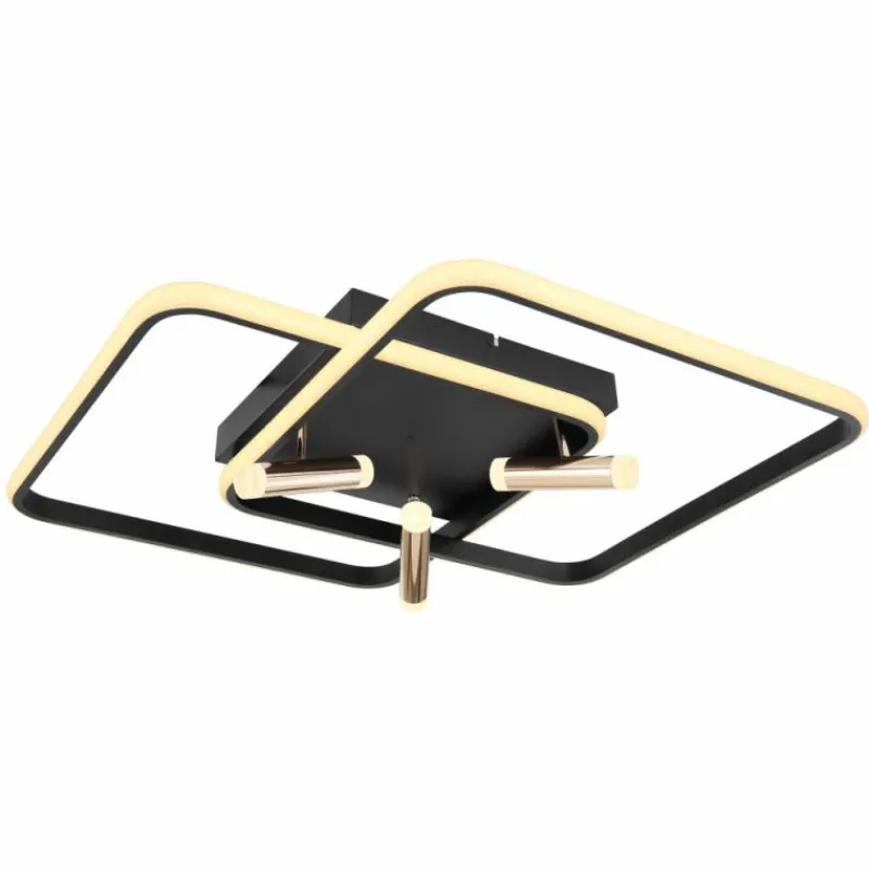 Lampes Dorées-Luminaires Globo Lighting Plafonnier Globo COCO LED Noir, 1 lumière, Télécommandes