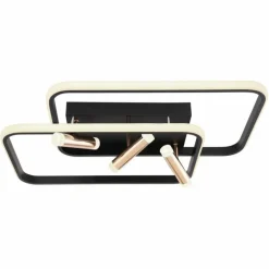 Lampes Dorées-Luminaires Globo Lighting Plafonnier Globo COCO LED Noir, 1 lumière, Télécommandes