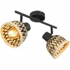 Luminaires Globo Lighting Plafonnier Globo COLLY Noir, 2 lumières* Spots Et Projecteurs