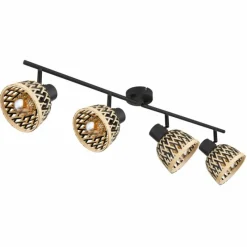 Luminaires Globo Lighting Plafonnier Globo COLLY Noir, 4 lumières* Spots Et Projecteurs