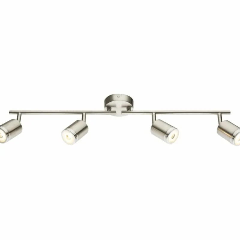 Luminaires Globo Lighting Plafonnier Globo COMORE LED Nickel mat, 4 lumières* Éclairage Led