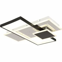 Luminaires Globo Lighting Plafonnier Globo DABBY LED Noir, Blanc, 1 lumière, Télécommandes* Éclairage Led