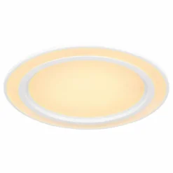 Luminaires Globo Lighting Plafonnier Globo DAHLA LED Blanc, 1 lumière, Changeur de couleurs