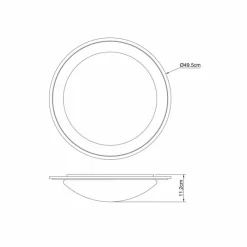 Luminaires Globo Lighting Plafonnier Globo DEGGI LED Blanc, 1 lumière* Éclairage Led