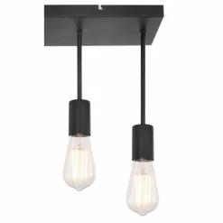 Lampes Vintages & Rétros-Luminaires Globo Lighting Plafonnier Globo DORBA Noir, 4 lumières