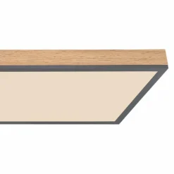 Luminaires Scandinaves-Luminaires Globo Lighting Plafonnier Globo DORO LED Couleur bois, Noir, 1 lumière, Télécommandes