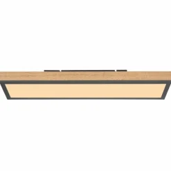 Lampes En Bois-Luminaires Globo Lighting Plafonnier Globo DORO LED Bois foncé, Noir, 1 lumière