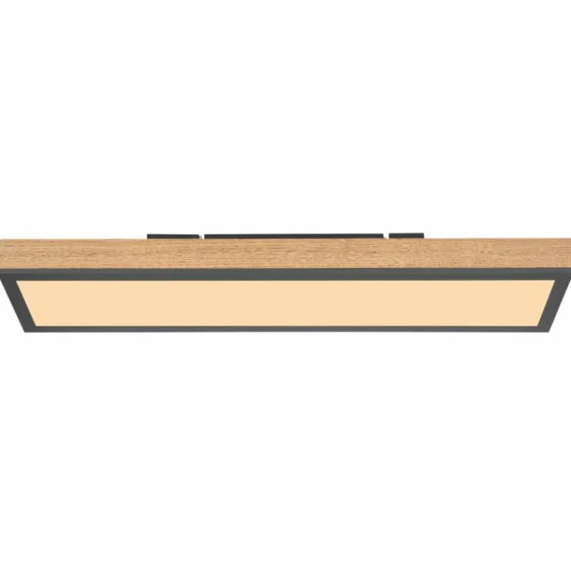 Lampes En Bois-Luminaires Globo Lighting Plafonnier Globo DORO LED Bois foncé, Noir, 1 lumière