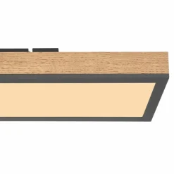 Lampes En Bois-Luminaires Globo Lighting Plafonnier Globo DORO LED Bois foncé, Noir, 1 lumière