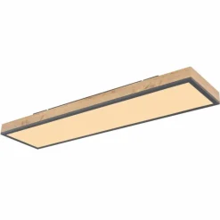 Lampes En Bois-Luminaires Globo Lighting Plafonnier Globo DORO LED Bois foncé, Noir, 1 lumière