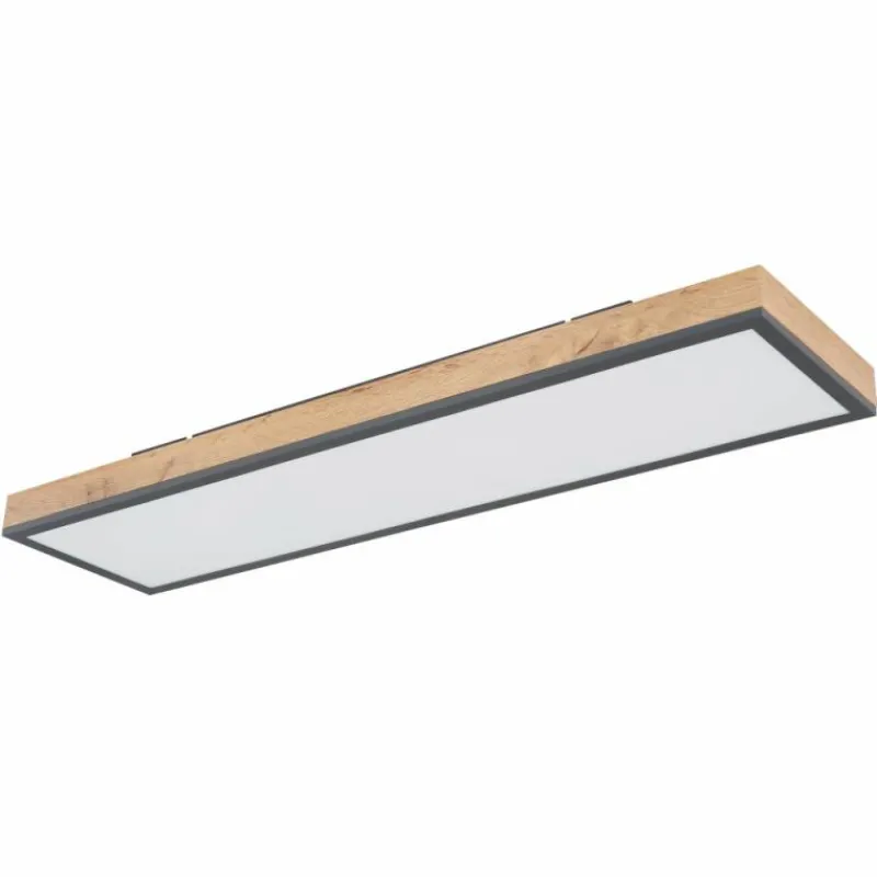 Lampes En Bois-Luminaires Globo Lighting Plafonnier Globo DORO LED Bois foncé, Noir, 1 lumière