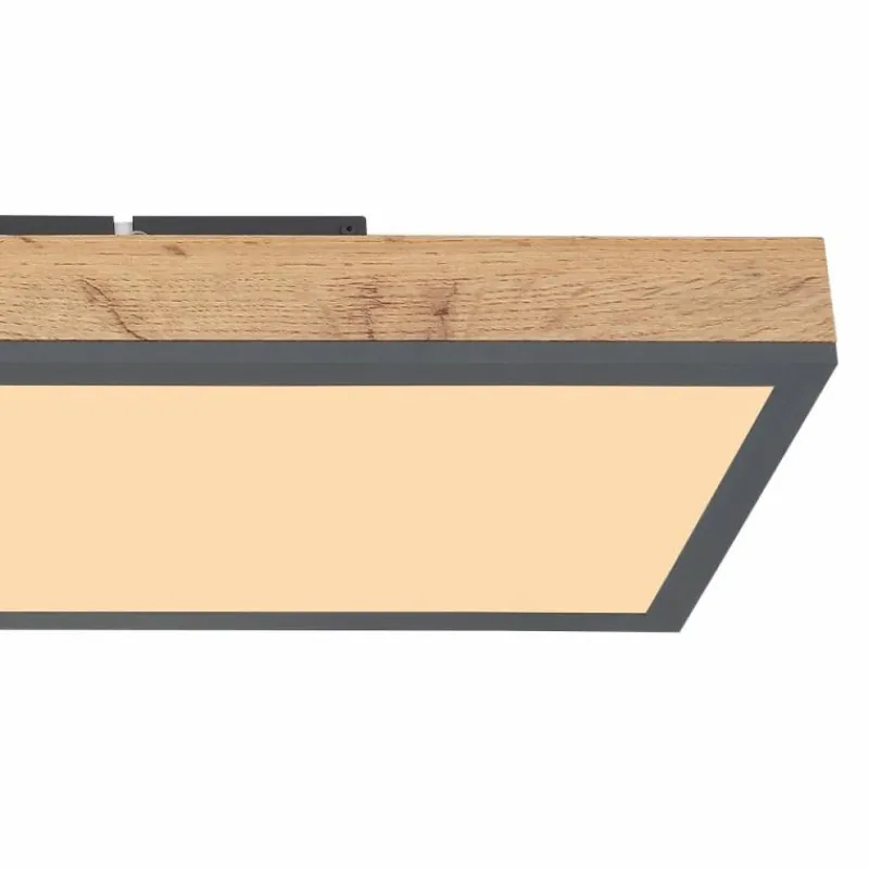 Lampes En Bois-Luminaires Globo Lighting Plafonnier Globo DORO LED Bois foncé, Noir, 1 lumière