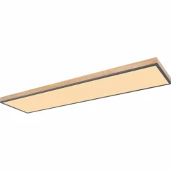 Lampes En Bois-Luminaires Globo Lighting Plafonnier Globo DORO LED Bois foncé, Noir, 1 lumière