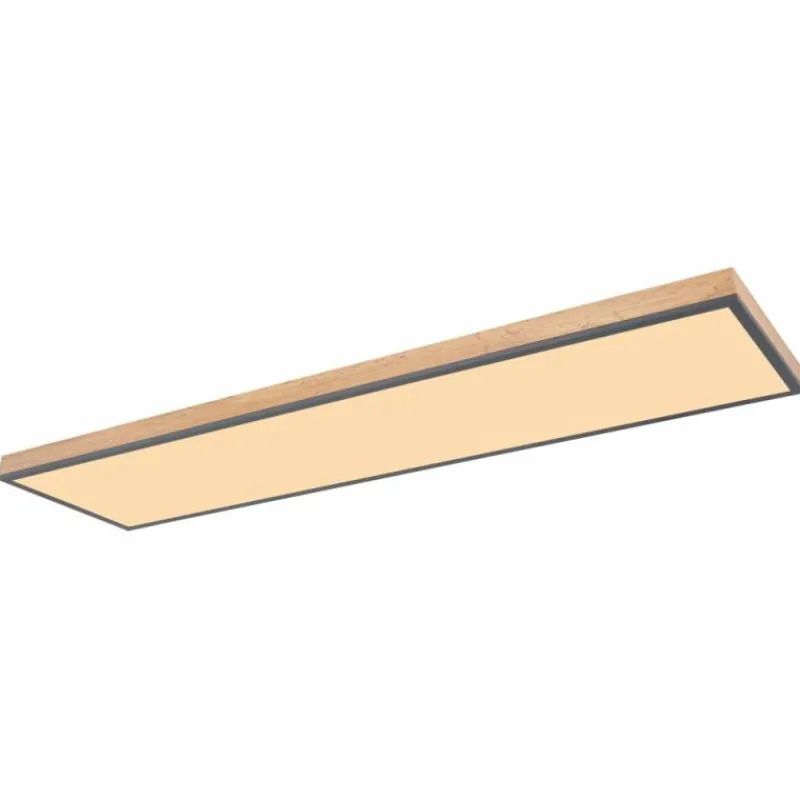 Lampes En Bois-Luminaires Globo Lighting Plafonnier Globo DORO LED Bois foncé, Noir, 1 lumière