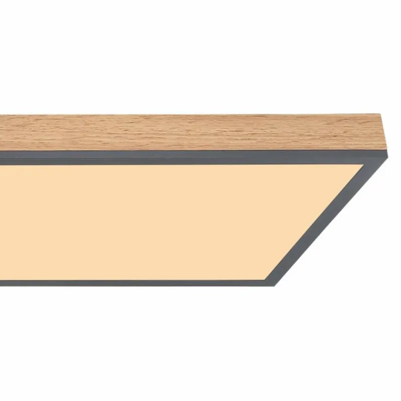 Lampes En Bois-Luminaires Globo Lighting Plafonnier Globo DORO LED Bois foncé, Noir, 1 lumière