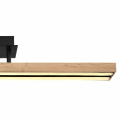 Lampes En Bois-Luminaires Globo Lighting Plafonnier Globo DORO LED Couleur bois, Noir, 1 lumière