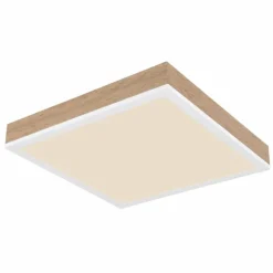 Lampes En Bois-Luminaires Globo Lighting Plafonnier Globo DORO LED Couleur bois, Blanc, 1 lumière