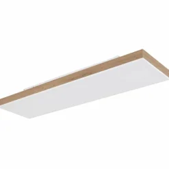 Lampes En Bois-Luminaires Globo Lighting Plafonnier Globo DORO LED Couleur bois, Blanc, 1 lumière, Télécommandes