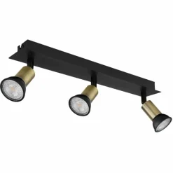 Lampes Dorées-Luminaires Globo Lighting Plafonnier Globo DREW Noir, 3 lumières