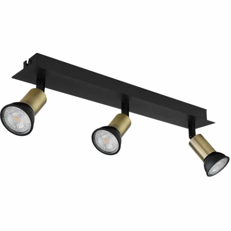 Lampes Dorées-Luminaires Globo Lighting Plafonnier Globo DREW Noir, 3 lumières