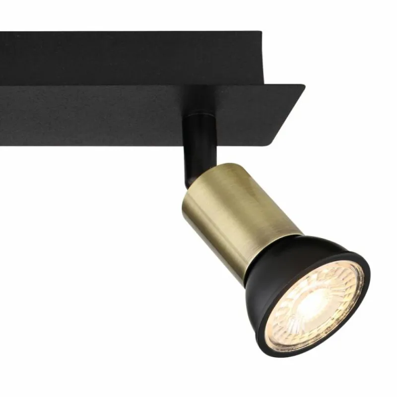 Lampes Dorées-Luminaires Globo Lighting Plafonnier Globo DREW Noir, 3 lumières