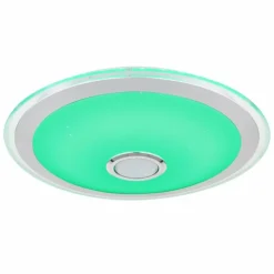 Luminaires Globo Lighting Plafonnier Globo DUNNY LED Blanc, 1 lumière, Télécommandes, Changeur de couleurs