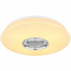 Luminaires Globo Lighting Plafonnier Globo DUNNY LED Blanc, 1 lumière, Télécommandes, Changeur de couleurs