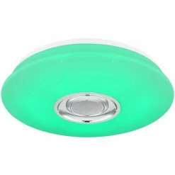 Luminaires Globo Lighting Plafonnier Globo DUNNY LED Blanc, 1 lumière, Télécommandes, Changeur de couleurs