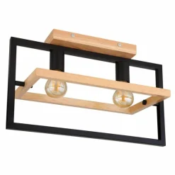 Luminaires Scandinaves-Luminaires Globo Lighting Plafonnier Globo ERICA Écru, Noir, 2 lumières