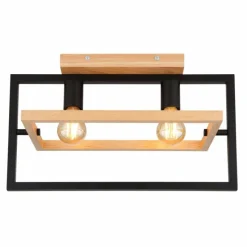 Luminaires Scandinaves-Luminaires Globo Lighting Plafonnier Globo ERICA Écru, Noir, 2 lumières