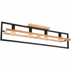 Luminaires Scandinaves-Luminaires Globo Lighting Plafonnier Globo ERICA Écru, Noir, 4 lumières