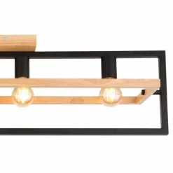 Luminaires Scandinaves-Luminaires Globo Lighting Plafonnier Globo ERICA Écru, Noir, 4 lumières