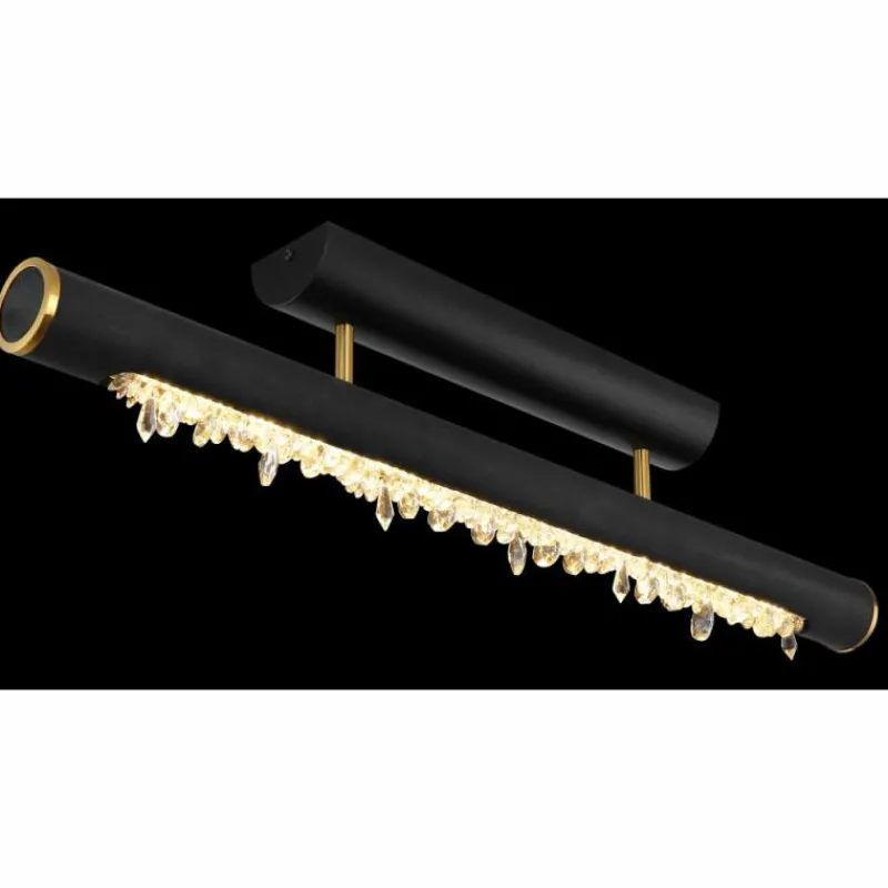 Lampes En Bois-Luminaires Globo Lighting Plafonnier Globo FELICITAS LED Noir, 1 lumière