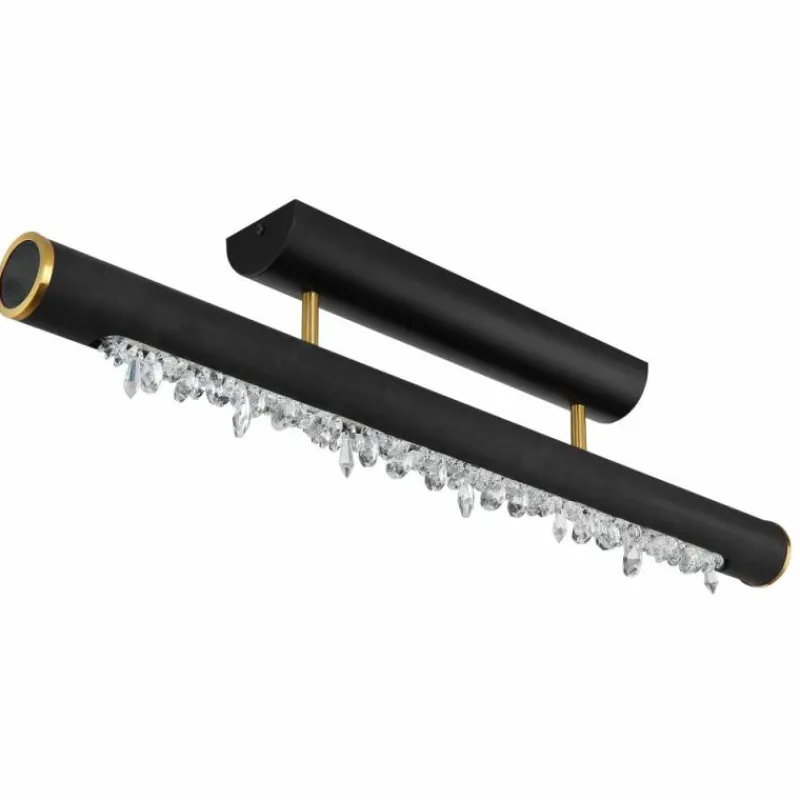 Lampes En Bois-Luminaires Globo Lighting Plafonnier Globo FELICITAS LED Noir, 1 lumière