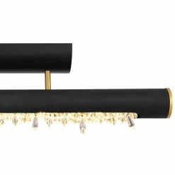 Lampes En Bois-Luminaires Globo Lighting Plafonnier Globo FELICITAS LED Noir, 1 lumière