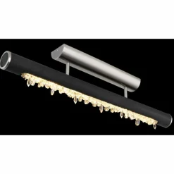 Lampes En Bois-Luminaires Globo Lighting Plafonnier Globo FELICITAS LED Nickel mat, Noir, 1 lumière