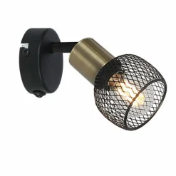 Lampes Vintages & Rétros-Luminaires Globo Lighting Plafonnier Globo FIASTRA Noir, 1 lumière