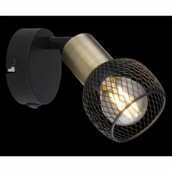 Lampes Vintages & Rétros-Luminaires Globo Lighting Plafonnier Globo FIASTRA Noir, 1 lumière
