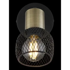 Lampes Vintages & Rétros-Luminaires Globo Lighting Plafonnier Globo FIASTRA Noir, 1 lumière