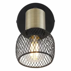 Lampes Vintages & Rétros-Luminaires Globo Lighting Plafonnier Globo FIASTRA Noir, 1 lumière