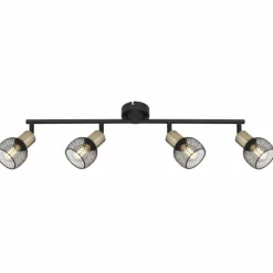 Lampes Vintages & Rétros-Luminaires Globo Lighting Plafonnier Globo FIASTRA Noir, 4 lumières