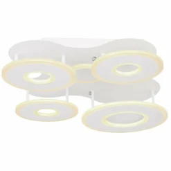 Luminaires Globo Lighting Plafonnier Globo FLAVETTO LED Blanc, 1 lumière, Télécommandes