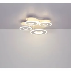 Luminaires Globo Lighting Plafonnier Globo FLAVETTO LED Blanc, 1 lumière, Télécommandes