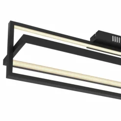 Luminaires Globo Lighting Plafonnier Globo FLIPS LED Noir, 1 lumière, Télécommandes* Éclairage Led