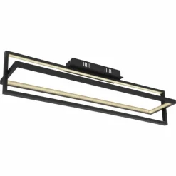 Luminaires Globo Lighting Plafonnier Globo FLIPS LED Noir, 1 lumière, Télécommandes* Éclairage Led