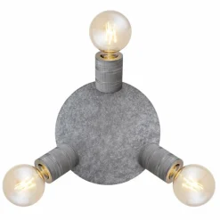 Luminaires Globo Lighting Plafonnier Globo FREDDY Argent Oxydé, 3 lumières* Plafonniers