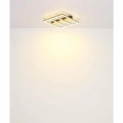 Lampes En Bois-Luminaires Globo Lighting Plafonnier Globo FROOMY LED Couleur bois, Noir, 1 lumière