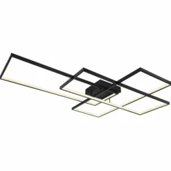 Luminaires Globo Lighting Plafonnier Globo GABRIEL LED Noir, 1 lumière, Télécommandes* Éclairage Led