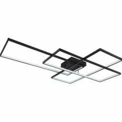 Luminaires Globo Lighting Plafonnier Globo GABRIEL LED Noir, 1 lumière, Télécommandes* Éclairage Led