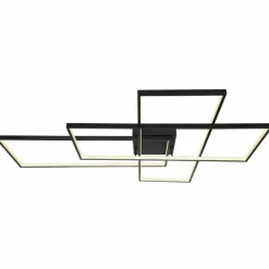 Luminaires Globo Lighting Plafonnier Globo GABRIEL LED Noir, 1 lumière, Télécommandes* Éclairage Led